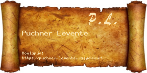 Puchner Levente névjegykártya