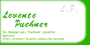 levente puchner business card